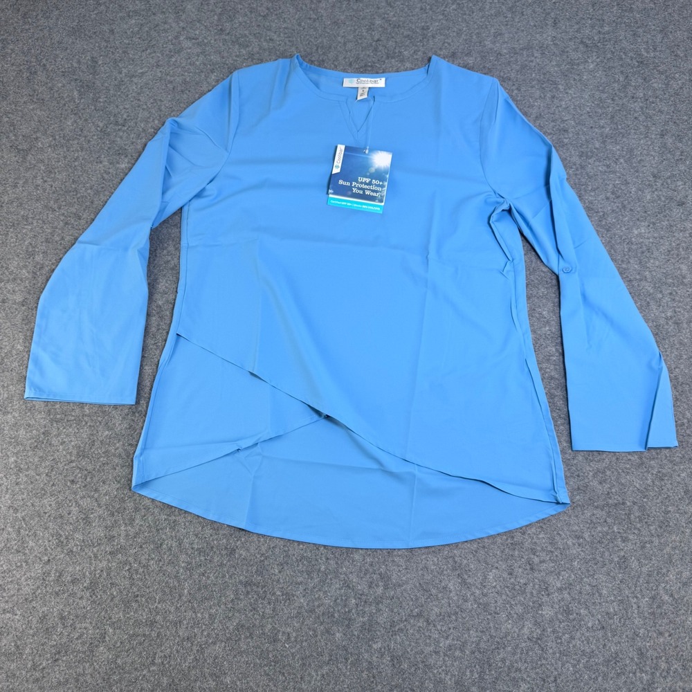 Coolibar Santa Barbara Tunic Blue UPF 50+ Sun Protection Shirt